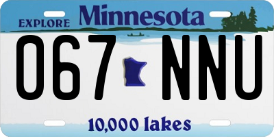 MN license plate 067NNU