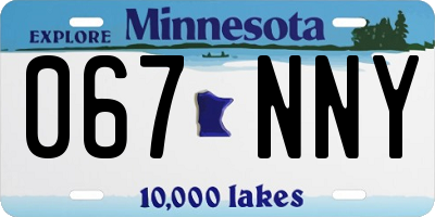 MN license plate 067NNY