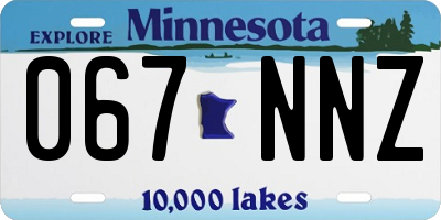 MN license plate 067NNZ