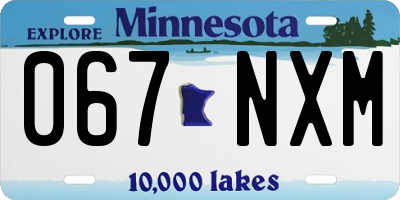MN license plate 067NXM