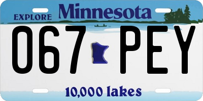 MN license plate 067PEY