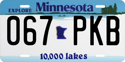 MN license plate 067PKB