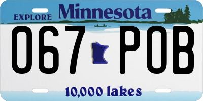 MN license plate 067POB
