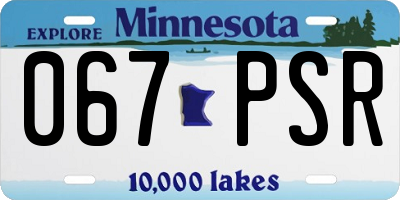 MN license plate 067PSR