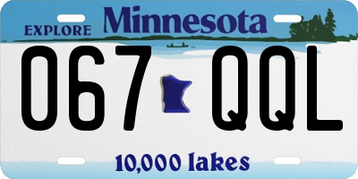 MN license plate 067QQL