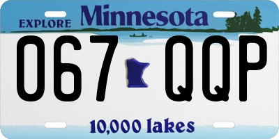 MN license plate 067QQP