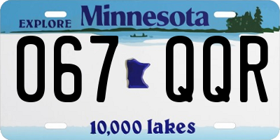 MN license plate 067QQR