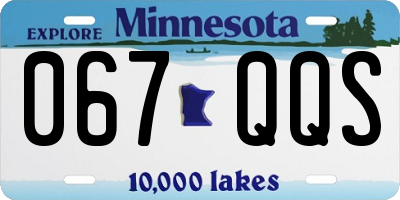 MN license plate 067QQS