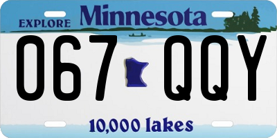 MN license plate 067QQY