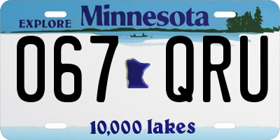 MN license plate 067QRU