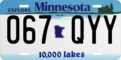 MN license plate 067QYY