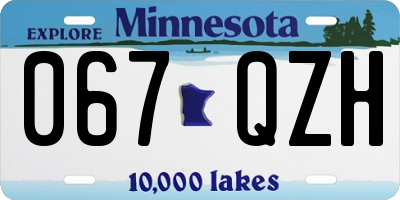 MN license plate 067QZH