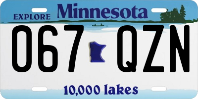 MN license plate 067QZN
