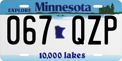 MN license plate 067QZP