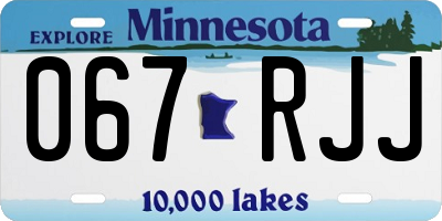 MN license plate 067RJJ