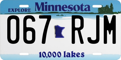 MN license plate 067RJM