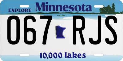 MN license plate 067RJS