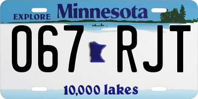 MN license plate 067RJT