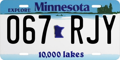 MN license plate 067RJY
