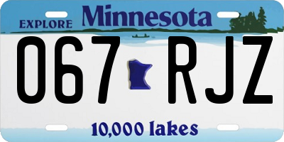 MN license plate 067RJZ
