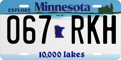 MN license plate 067RKH