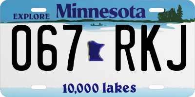 MN license plate 067RKJ