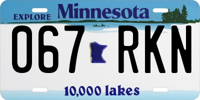 MN license plate 067RKN