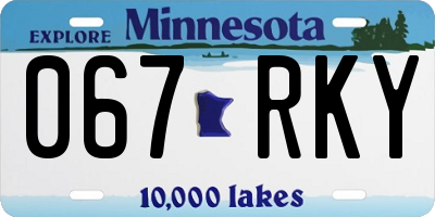 MN license plate 067RKY