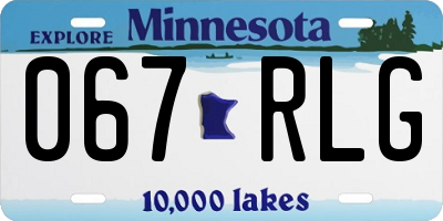 MN license plate 067RLG