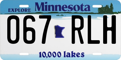 MN license plate 067RLH
