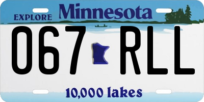 MN license plate 067RLL