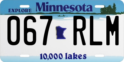 MN license plate 067RLM