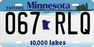 MN license plate 067RLQ