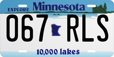 MN license plate 067RLS