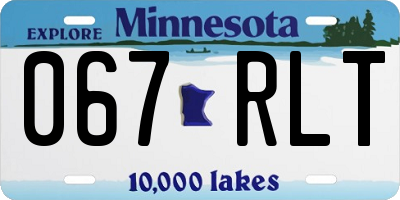 MN license plate 067RLT