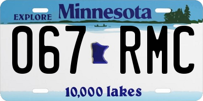 MN license plate 067RMC