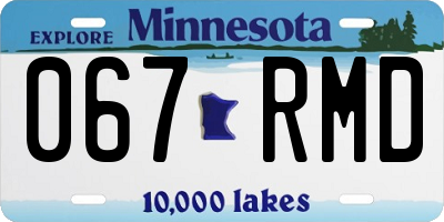 MN license plate 067RMD