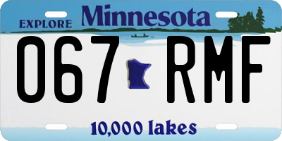 MN license plate 067RMF