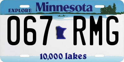 MN license plate 067RMG