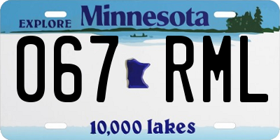 MN license plate 067RML