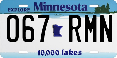 MN license plate 067RMN