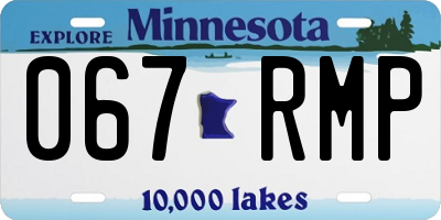 MN license plate 067RMP
