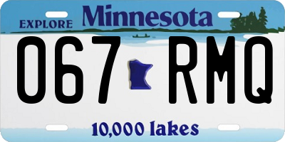 MN license plate 067RMQ