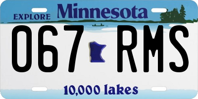 MN license plate 067RMS
