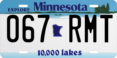 MN license plate 067RMT