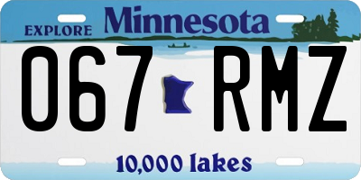 MN license plate 067RMZ