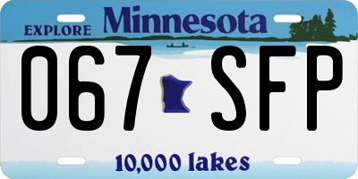 MN license plate 067SFP