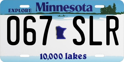 MN license plate 067SLR