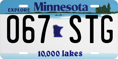 MN license plate 067STG