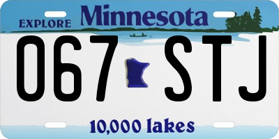 MN license plate 067STJ